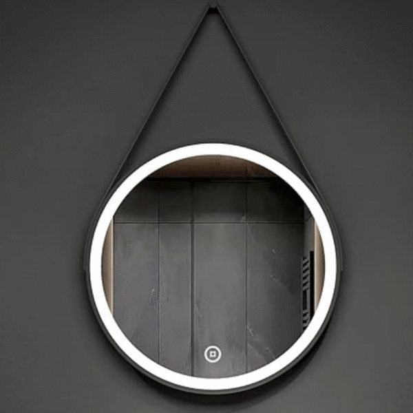 OGLEDALO LED KRUG SA KOŽNIM KAIŠEM 60X60CM KB640 4000K