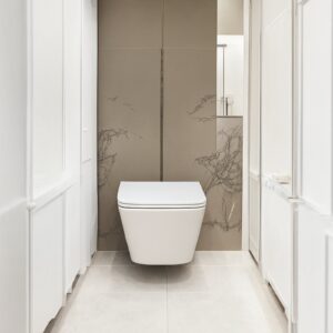 WC šolja rimless konzolna kockasta bijela sa pipom